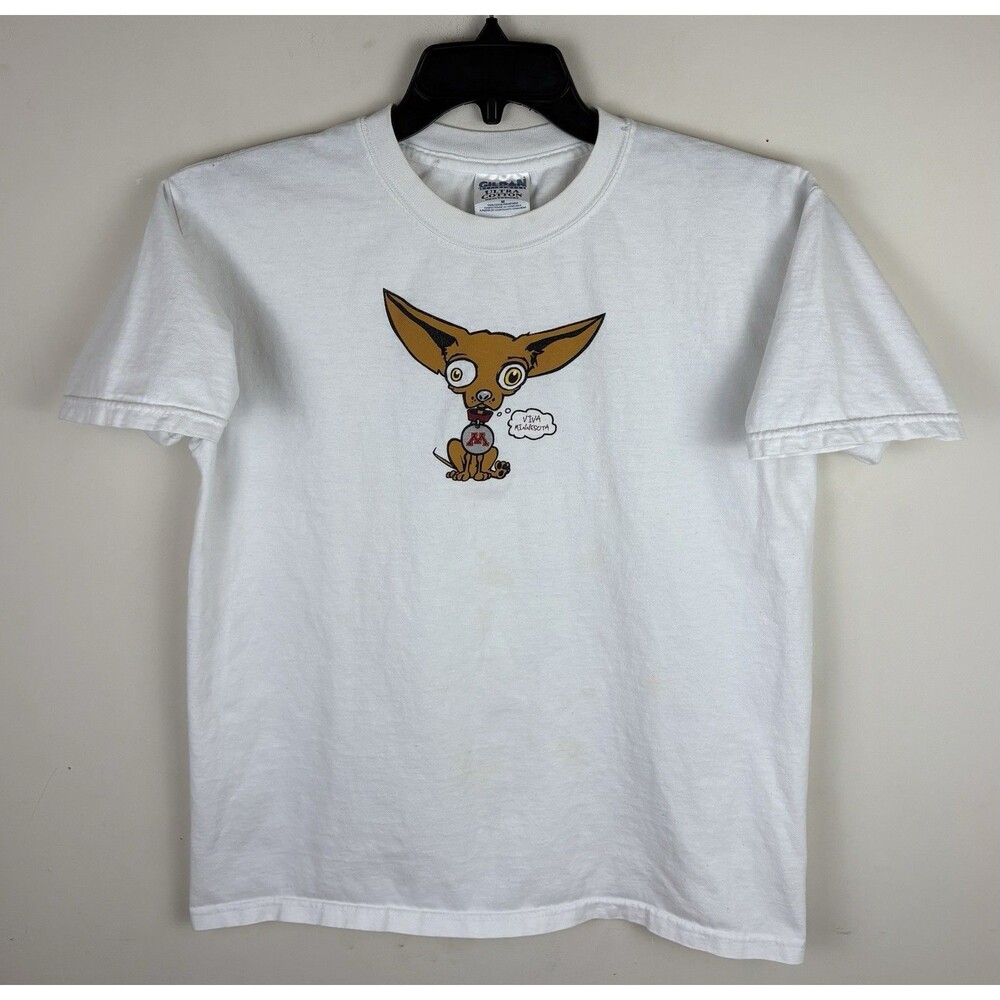 Vintage Y2K Viva Minnesota Dog Graphic T-Shirt / White / Size Medium